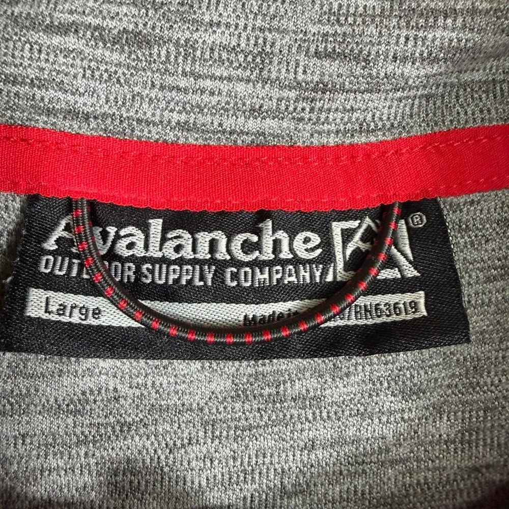 Avalanche‎ Pullover Mens Large Gray Quarter Zip Space Dye Performance CAM150U
